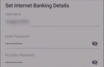 set internet banking details 