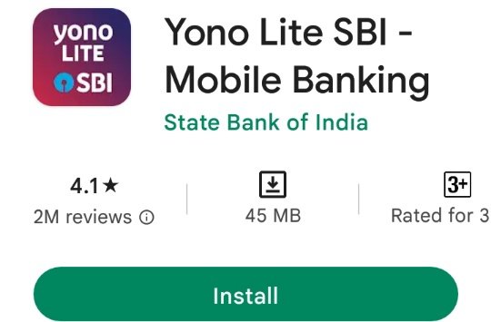 sbi yono lite mobile banking