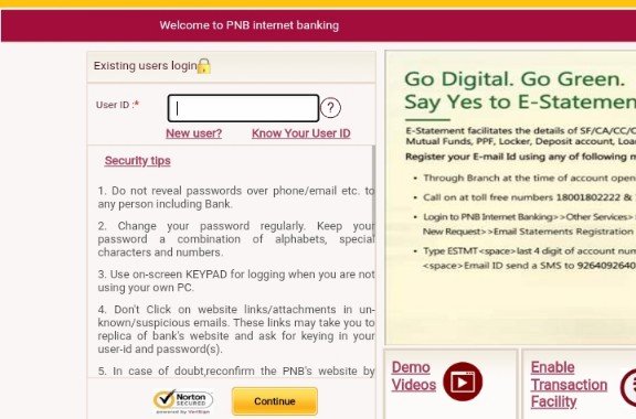 welcome to pnb internet banking 