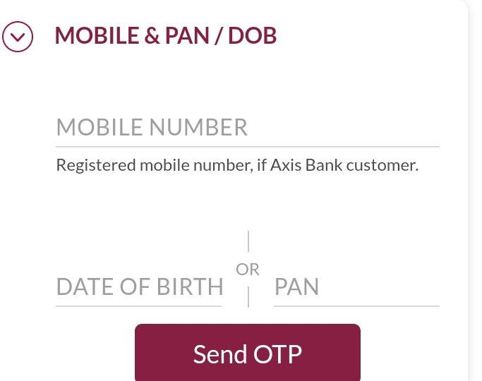 mobile & pan/dob send otp