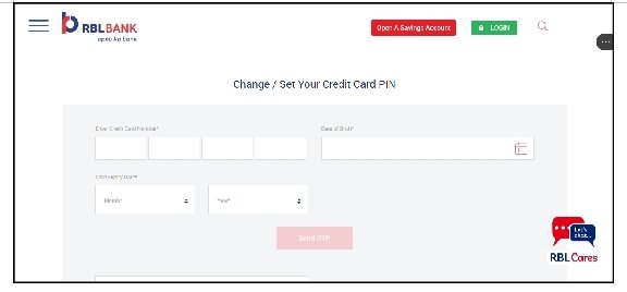 change/set your credit card pin 