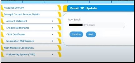 email id update enter