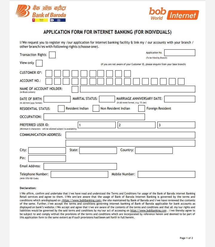 bob internet banking form-1