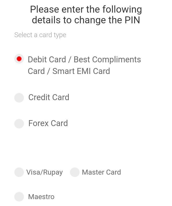 debit card/best compliments card/smart emi card
